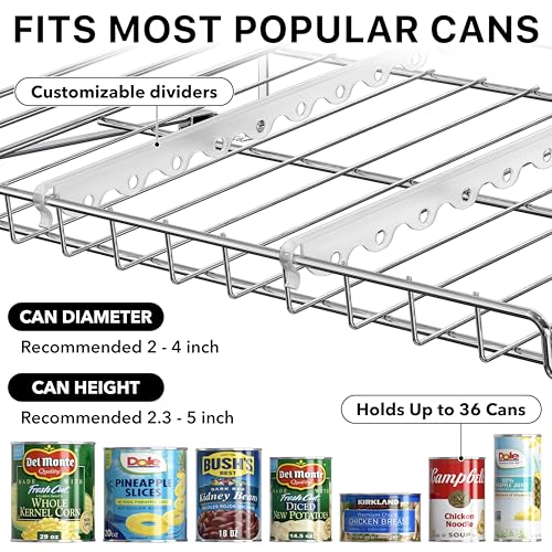 Simple Houseware 3-Tier Stackable Can Organizer Rack Hold 36 - Image 7