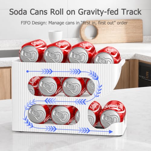 Sotfamily FIFO Soda Can Organizer for Pantry or Fridge, Holds 24 - Image 5