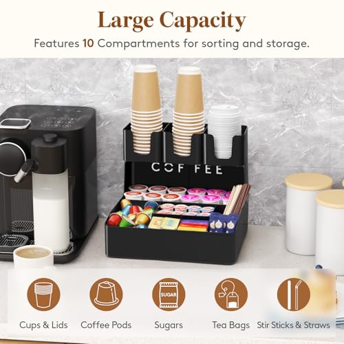 Lifewit 2-tier Coffee Station Organizer, 10 Compartm | All Products - Image 3