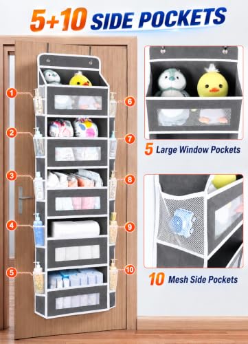 Over The Door Organizer Storage,10 side Pockets - Image 4
