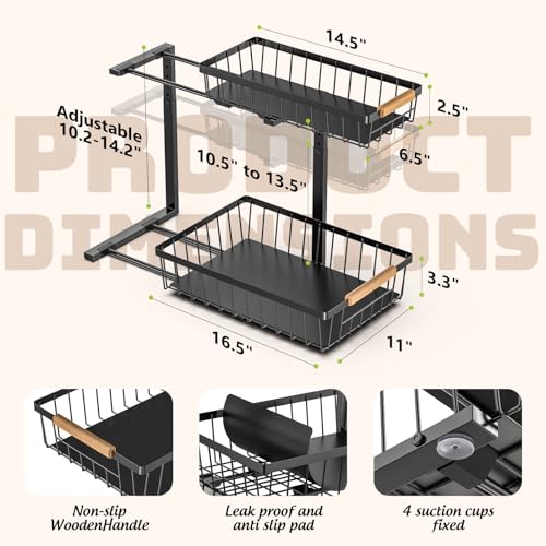 Under Sink Organizer and Storage, Slide Out Under Cabinet Storage - Image 8