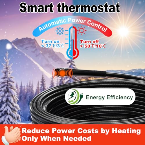HEATIT 10FT Water Pipe Heat Tape, 7W/ft 120V Constant - Image 4