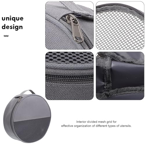 Toddmomy Outdoor Tableware Bag Round Mesh Camping Storage - Image 5