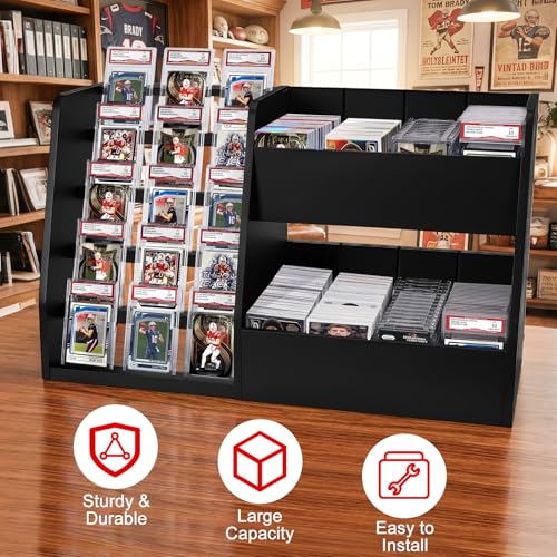 5-Tier Trading Card Display Case Stand- Holds Up to 200 - Image 5
