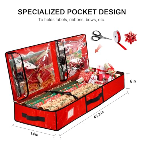 Wrapping Paper Organizer Storage Container for Christmas Holiday - Image 4