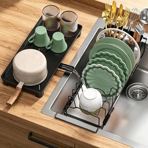 Small Dish Drying Rack - Expandable Dish Drying Rack with Drying - Image 2