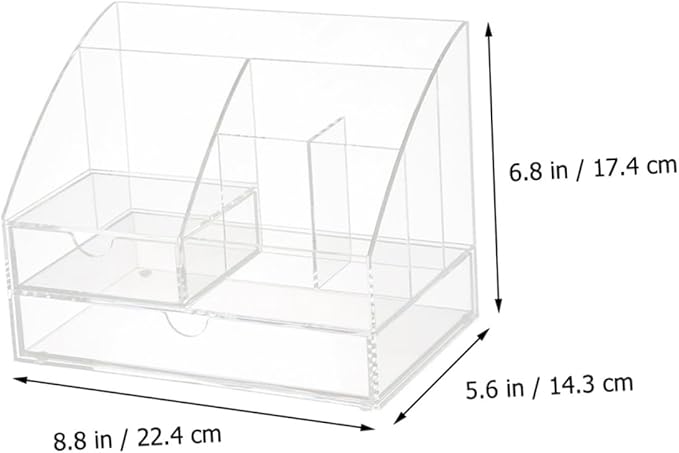 Desktop Organizer Storage Box for Makeup Stationery and Accessories Multi Acrylic Compartment Container for Use