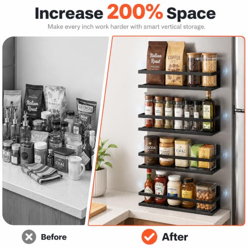 Magnetic Spice Rack 4-Pack – Heavy-Duty, Rust-Resistant - Image 6