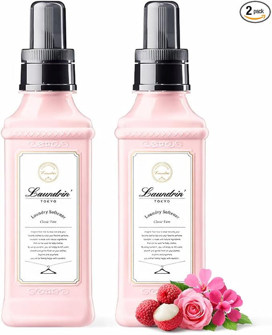 Laundrin Laundry Softener Classic Fiore, 2pk - Fabric Softener Liquid - Plant-Based Liquid Softener - Laundry Scent Boosters - Laundry Fabric Softener - Fabric Scent Softener, Health & Household