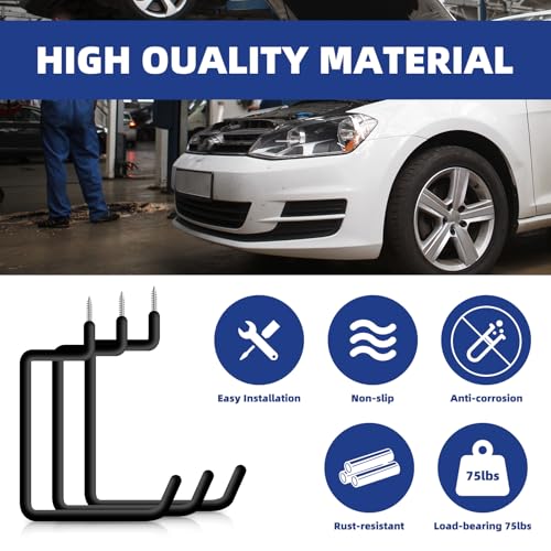 10 Pcs Ladder Hook Screw in Storage Hanger for Garage Wall - Image 7