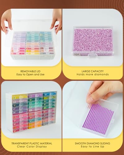 Diamond Art Trays with Lids, 60PCS Diamond Painting Storage - Image 7