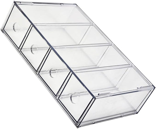 Acrylic Makeup Organizer Multi-compartment Storage Dresser Vanity Hair Accessory Home Storage