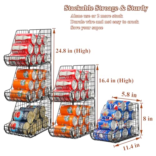 X-cosrack Stackable Can Organizer for Pantry 3Pack，Standing - Image 7