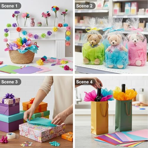 500 Sheets Christmas Colorful Tissue Paper Bulk 15 x 20 Inch - Image 3