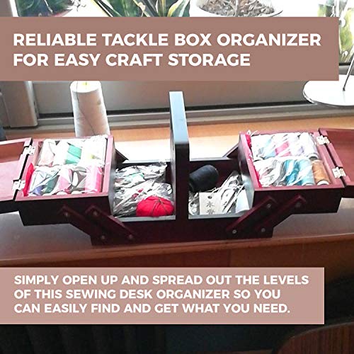 PRIMO SUPPLY Expandable Sewing Box - Seamstress Wooden Box - Image 5