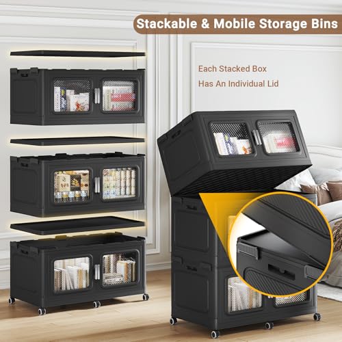 BROVIEW 660qt Extra Large Stackable Storage Bins with Lids - Image 6