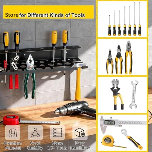 Metal Screwdriver Organizer, 15.75inch Utility Wall Mount - Image 4