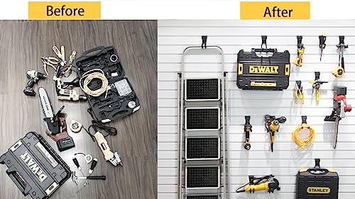 Slatwall Hooks 14 Pack, Heavy Duty Garage Wall Organizer - Image 4