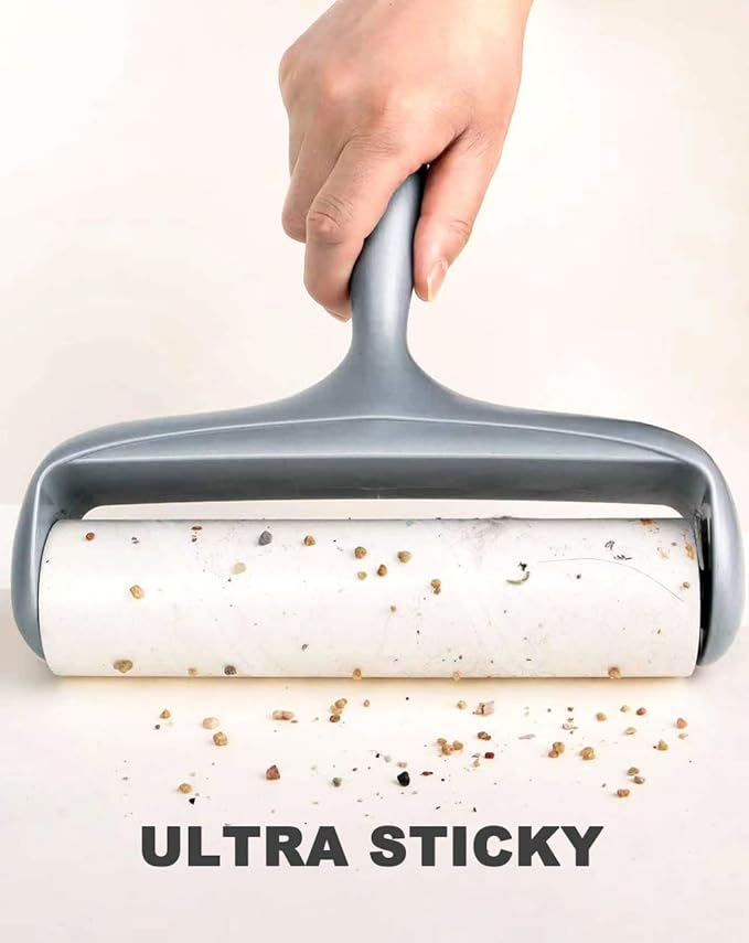 50% Stickier Large Surface Roller Refill for Scotch-Brite Large Lint Roller 8 inch Extra Sticky 60 Sheets per Refill, Pack of 6, 360 Sheets Total, Works Great On Pet Hair