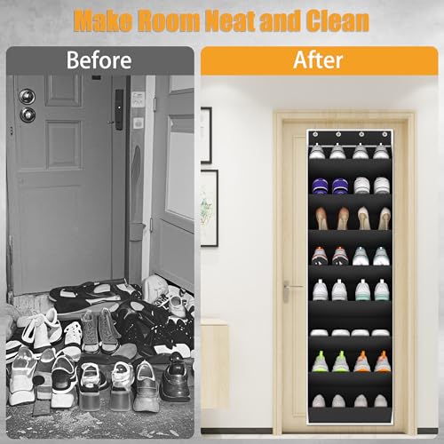 KYEVIS Over The Door Shoe Organizer Storage Fit 16-24 Pairs - Image 4