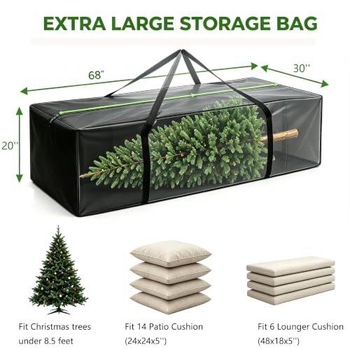 Extra Large Outdoor Cushion Storage Bags 68in Zippered - Image 4