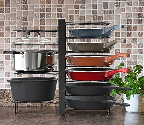 Simple Houseware 11 Compartments Height Adjustable Pan Organizer - Image 6