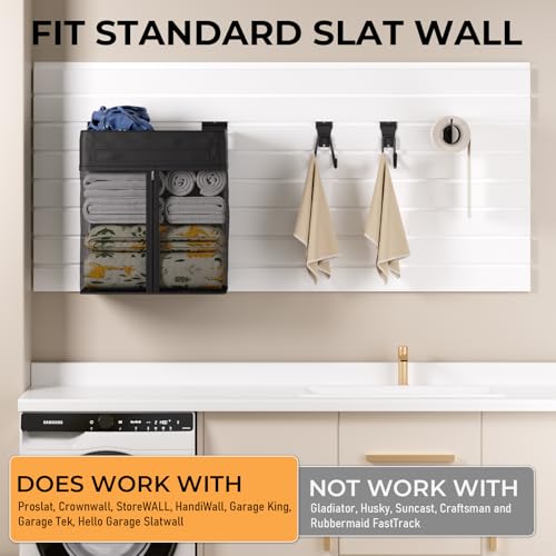INCLY 10PCS Slatwall Accessories Kit, 2 Pack Large Mesh - Image 7