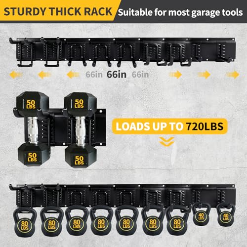 66'' Heavy-Duty Garage Tool Organizer Wall Mount – 720lbs - Image 6