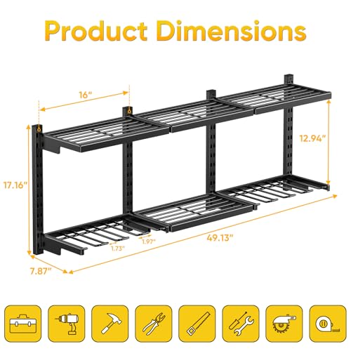Large Modular Power Tool Organizer Wall Mount With 6 - Image 3