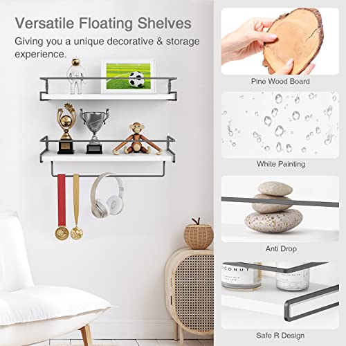 Forbena White Floating Shelves for Bathroom Organizer Over - Image 8