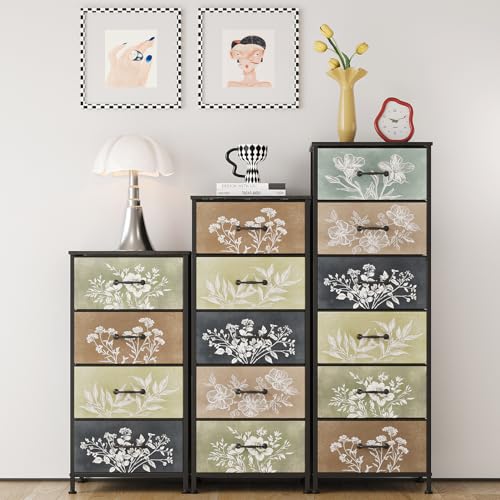 Tohomeor Vintage Dresser Vertical Nightstand with Neutral - Image 5