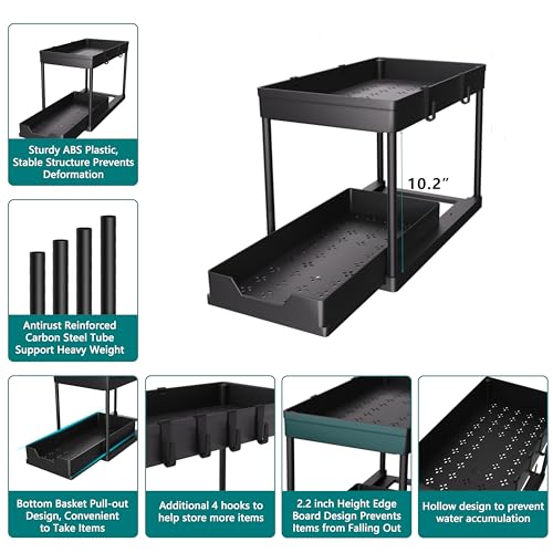 DEKAVA Under Sink Organizer 2 Pack, Bathroom Cabinet | Home Organizati - Image 7