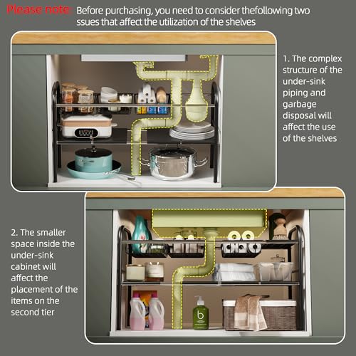 Under Sink Organizers and Storage,Expandable under cabinet - Image 3
