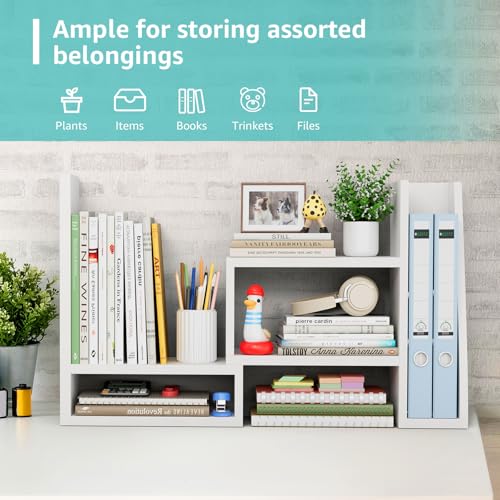 Desktop File Organizer Desk Organizer Shelf - White Office - Image 8