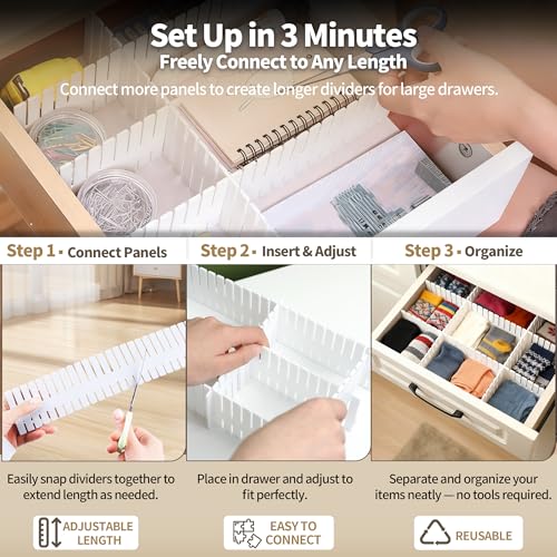 Adjustable Drawer Dividers, Cut-to-Fit DIY Organizer | All Products - Image 7