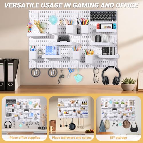 48 PCS Pegboard Wall Organizer Kit, 6 Panels with 42 Hooks - Image 5