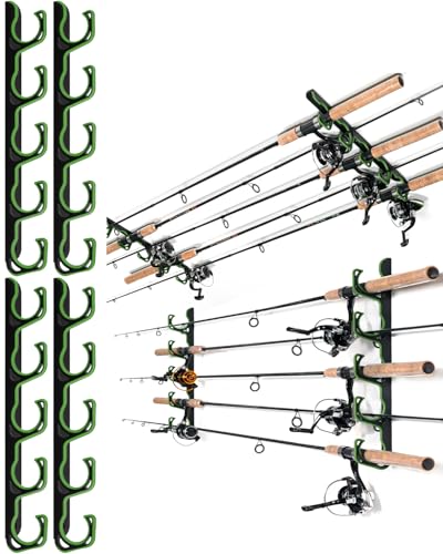 Fishing Rod Rack,Wall or Ceiling Mounted Pole Holder Garage - Image 2