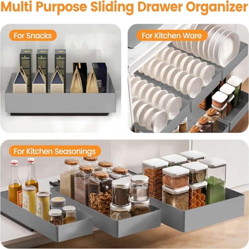 15.75'' D Adhesive Pull Out Drawers for Cabinets,No Drill - Image 5