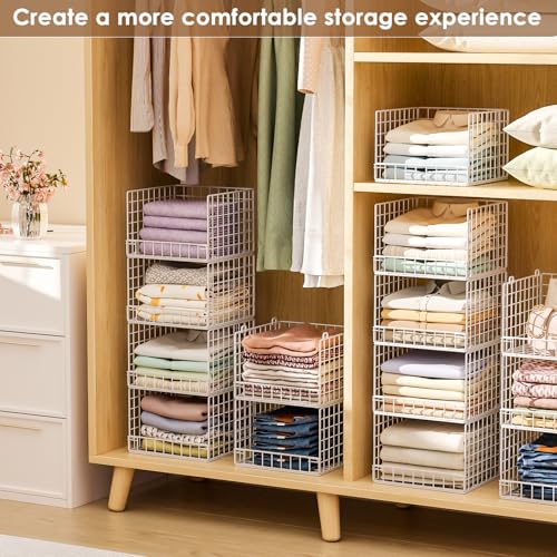 4-Tier Stackable Closet Organizers and Storage Baskets - Image 6