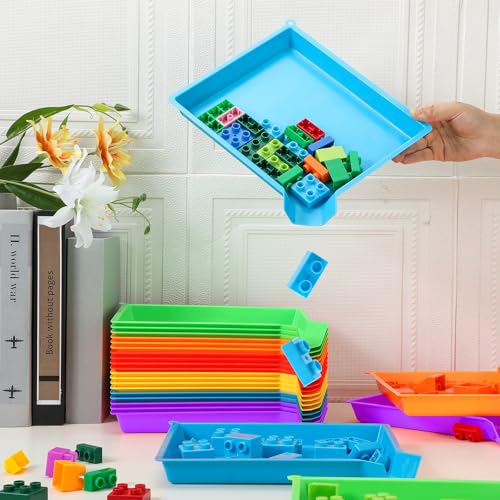 Reallnaive 24 Pcs Plastic Art Sorting Funnel Trays, Bright Color - Image 5