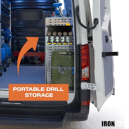 Metal Power Tool Organizer Wall Mount, 5 Drill Holder - Image 4