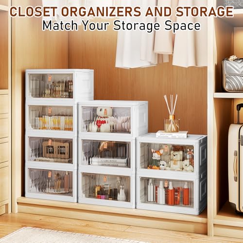 Wise Oannes Closet Organizers and storage with Wheels, 23QT White - Image 6