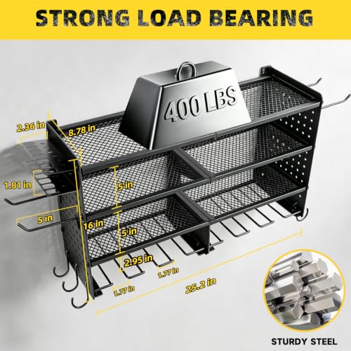 Power Tool Organizer Wall Mount, 4 Tier Heavy Duty Tool - Image 3