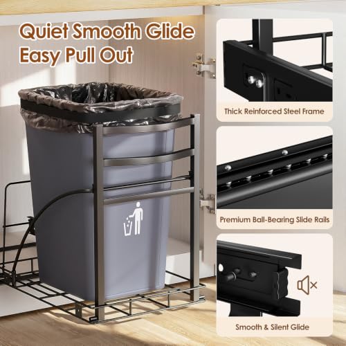 Housolution Pull Out Trash Can Under Cabinet for 7-13 - Image 5