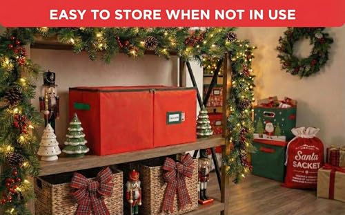 Christmas Ornament Storage Container with Dividers - Box Stores - Image 7