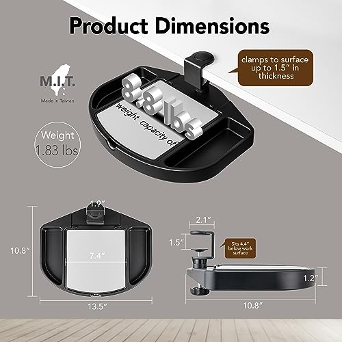 EHO Clamp-On Desk Organizer, Multifunctional with Pe | All Products - Image 5