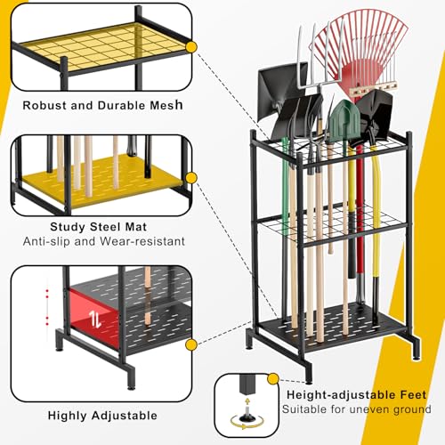 Garden Tool Organizer with 2 Pack Wall Mounted Racks - Image 7