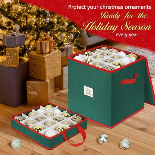 Christmas Ornament Storage Box Stores 64 Ornaments, Non-Woven - Image 8