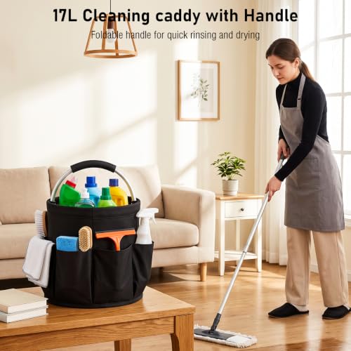 Cleaning Caddy for Cleaning Supplies,17-L,6 Side Pockets - Image 4