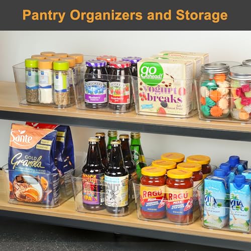 Pantry Organizers Storage, Clear Storage Organizer Bins 12 PACK - Image 4